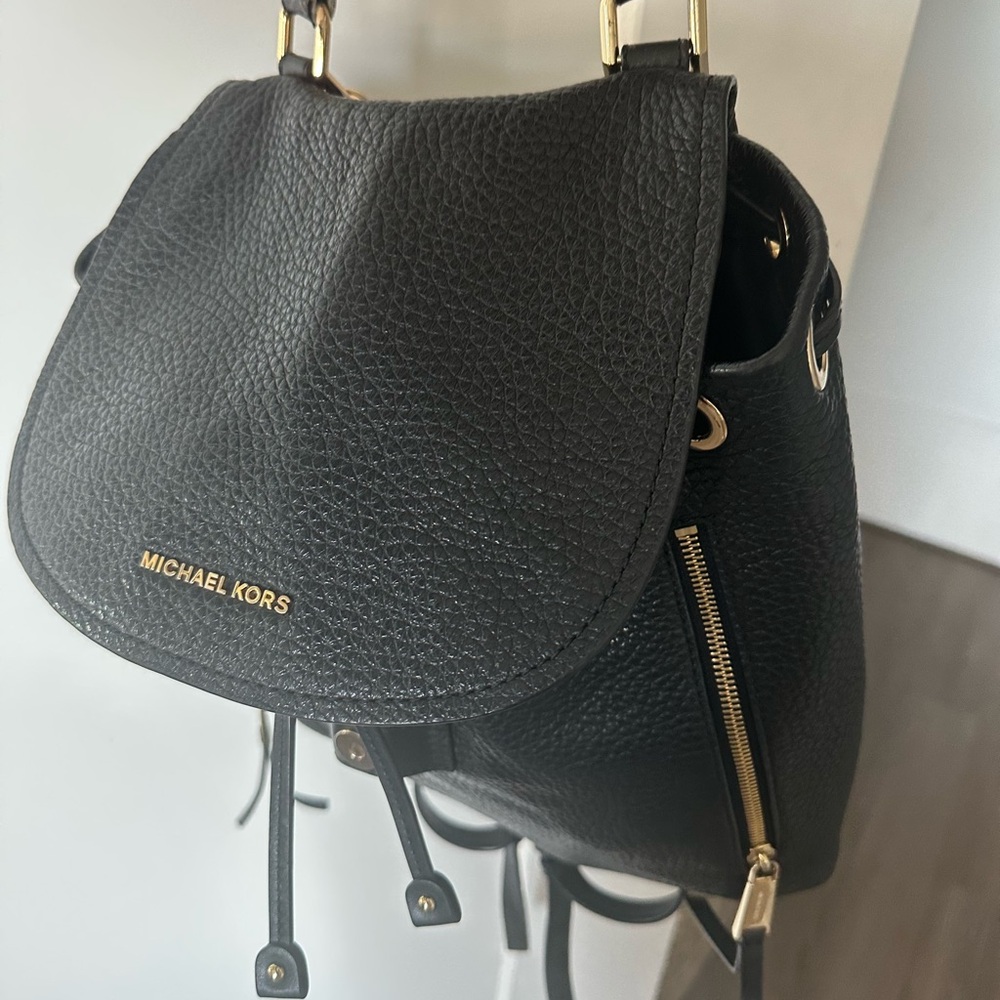 Michael Kors Textured Black Backpack and bag - Picture 6 of 6